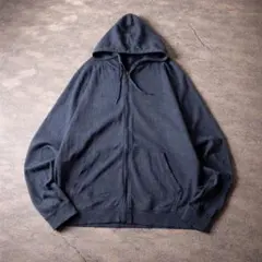 【ノームコア】L.L.Bean 無地ビッグシルエット　フルジップフーディー　薄手