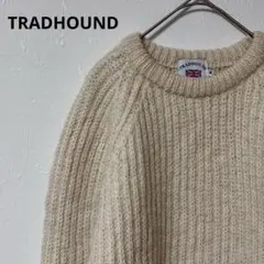 TRADHOUND ローゲージニット クルーネック リブ編みセーター インポート