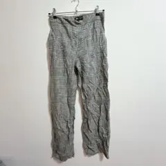 お得✨ZARA ザラ【M】グレー グレンチェック チェック柄 ワイドパンツ