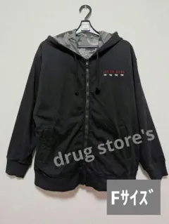 【drug store's】 ブラック/迷彩リバーシブルパーカージャンパーＦ