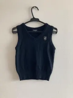 ネイビー Vネックニットベスト