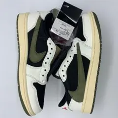 Travis Jordan 1 MediumOlive新品　即購入可　早い者勝ち 2025年最新】air jordan 1 travis scott 