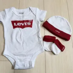 Levi's ベビー ロンパース 帽子 靴下 3点セット 新生児 60cmのサムネイル