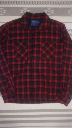 pendleton bordshirt ウールシャツ 赤チェッカー 開襟仕様