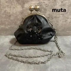 muta ムータ 2WAY チェーン バッグ がま口 スパンコール 8 ブラックのサムネイル