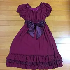 美品★レストローズリボンワンピース★アナスイアクシーズ結婚式フォーマルドレス