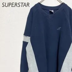 SUPERSTAR トップス カットソー Ｖネック 長袖 ワッフル Tシャツ