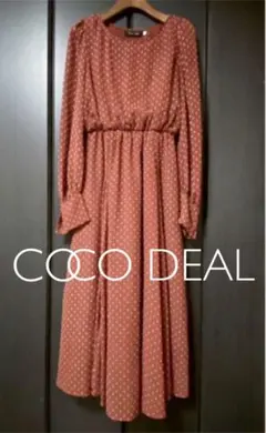 【美品】COCODEAL♥️シフォンブラウジングワンピース