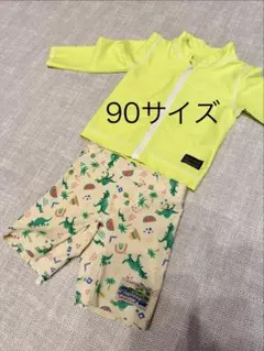 【90サイズ】ラッシュガードと恐竜柄水着セット【子供水着】