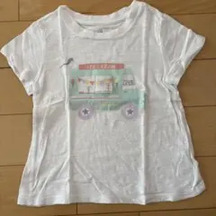 GAP 白Tシャツ アイスワゴン柄　110cm 透け感　⭐︎