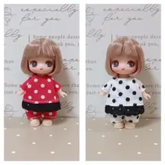 ぷちリカちゃん服 ワンピース2点セット ハンドメイド - メルカリ