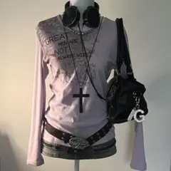 ダークコア グランジ ゴシック ヴィンテージプリントピチタンクトップ