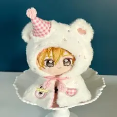 10〜12cm ぬい服　着せ替え 着ぐるみ いつぬい　マント　ピンク
