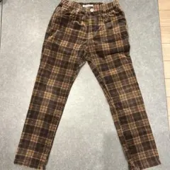 GOBAL WORK チェック柄 コーデュロイ ロングパンツ XL