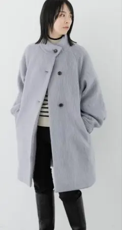 アーバンリサーチ　バルカラーシャギーコート　L.BLUE