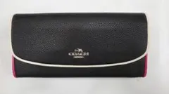 COACH ブラック ピンク 長財布