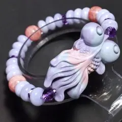 アラシャン瑪瑙金魚,ブルーレースアゲート,インカローズ,アメジスト ブレスレット