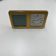 ③WAKO 置時計 フォトフレーム付き 골드 컬러