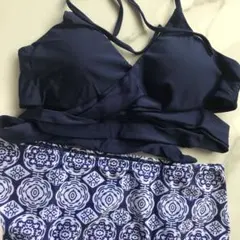 ネイビー クロスストラップ ビキニ セパレート