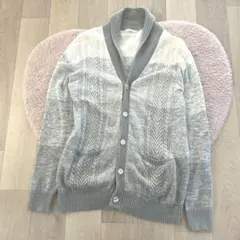 ♡GU♡ショールカラーグラデーションカーディガン♡大人カジュアル♡綿100%♡