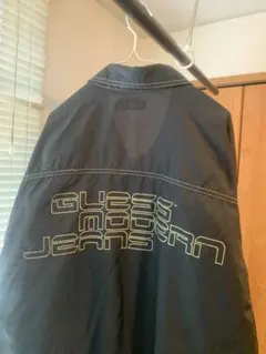 【希少】90s GUESS JEANS ゲス ナイロンジャケット 黒 カナダ製のサムネイル