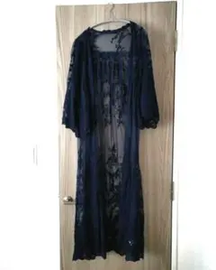 ノアール　総レースロングカーディガン