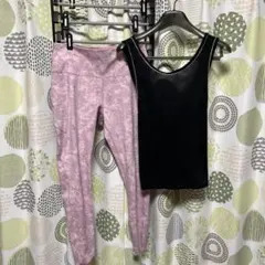 UNIQLO ヨガウェア XL ピンク系レギンス NIKEのランニングTシャツL