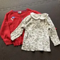 petitjam&futafuta ベビーカーディガンカットソー2枚セット