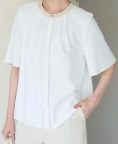 Spick&Span ドライワッシャータックブラウス ホワイト 七分袖 - メルカリ