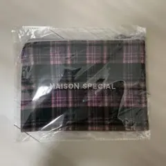 【新品未開封】MAISON SPECIAL チェック柄ポーチ