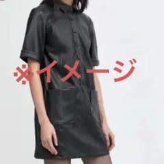 ZARA フェイクレザー ワンピース　ミニ丈