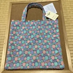 近沢レース　ミニトート　コンフェイト　ブルー系