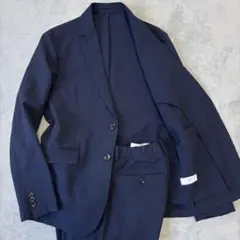 美品✨EDIFICE ウォッシャブル セットアップスーツ L ネイビー