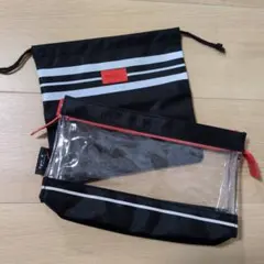 アニエス・ベー クリアポーチ 巾着付き