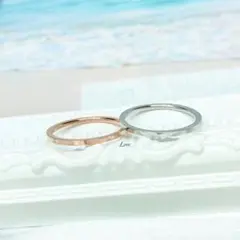 2点セット 1㎜ リング ステンレスリング ステンレス指輪 ピンキーリング