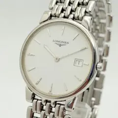 新品電池 LONGINES 腕時計 メンズ グランドクラシック デイト シルバーのサムネイル
