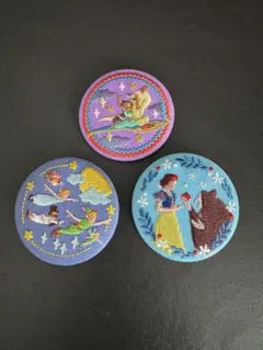ディズニー 刺繍 缶バッチ 缶バッジ
