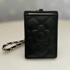 【未使用・箱付】Mary Quant キルティングパスケース縦型　ブラック