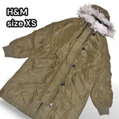 エイチアンドエム レディース モッズコート 中綿ジャンパー ミドル丈 ゆったりめ