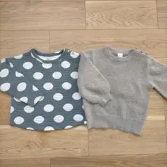 キッズ　トレーナー　セーター　プティマイン　ニット　M　テータテート　110