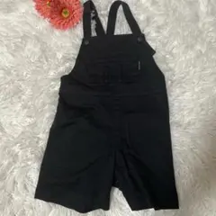 COMME CA DU MODE ブラック オーバーオール ロンパース 90 黒