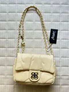 キルティングショルダーバッグ イエロー