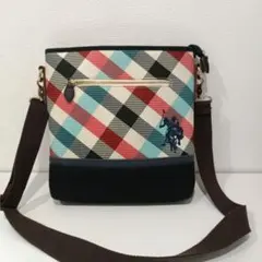 ユーエスポロアッスン　ショルダーバッグ　チェック