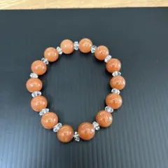 ブレスレット（オレンジ色の天然石）