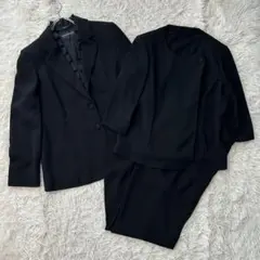 美品✨ 東京ソワール 大きいサイズ ブラックフォーマル 3点セット パンツスーツ