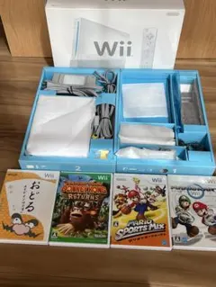 Nintendo Wii 本体　ソフト4枚セット