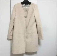 ロングコート ノーカラーコート