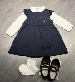 ファミリア ジャンバースカートセット