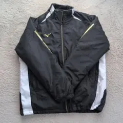 Mizuno ウィンドブレーカー 上下 ブラック/ホワイト【裏起毛】