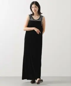 ベロアキャミワンピース
